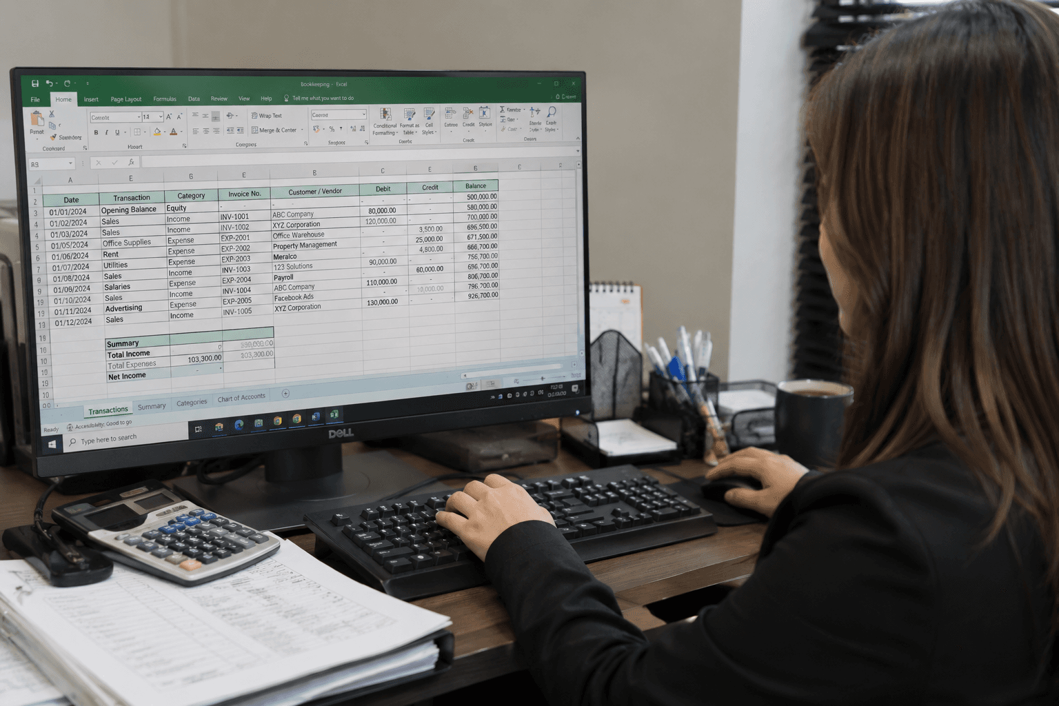 Accounting team at work